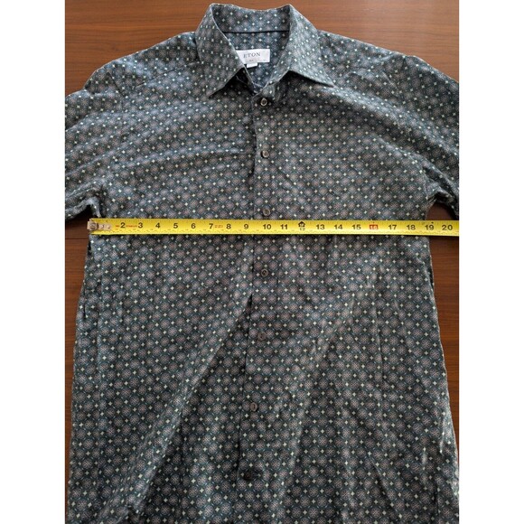 Eton Slim Fit Shirt Long Sleeve Cotton Men's Size Large Pre Owned - Picture 6 of 9